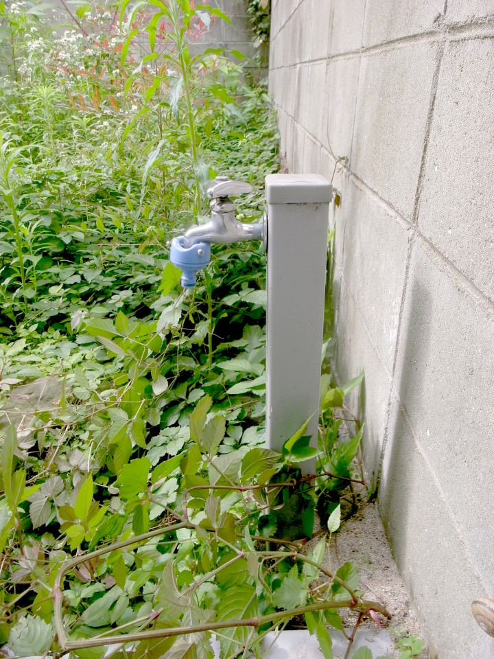お庭にも水栓があり便利です